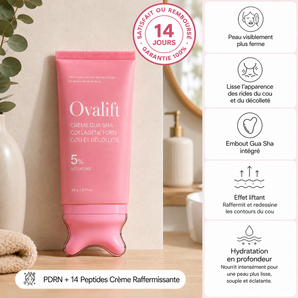 Creme cou antirides avec gua sha intégré