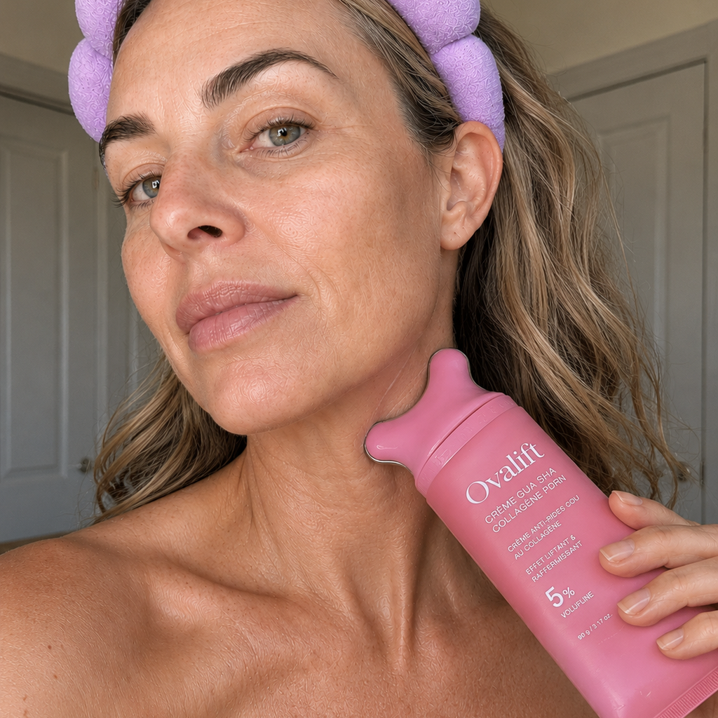 Creme cou antirides avec gua sha intégré